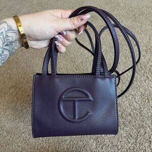 Dark purple mini teflar bag - like new